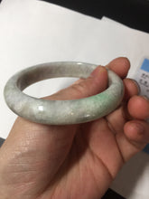 Load image into Gallery viewer, 56.5mm 100% natural type A sunny green/white/purple jadeite jade bangle BM49-8039