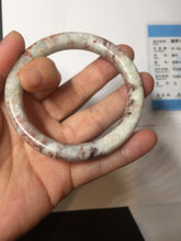 Load image into Gallery viewer, 53.3mm Certified 100% Natural Type A Light Green Purple Red Gray A Red Earth Plateau Round Cut Jadeite Jade Bangle PH203-6213