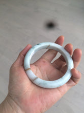 Load image into Gallery viewer, 60.5mm Certified Type A 100% Natural light green/white/brown Jadeite Jade bangle AH81-0428