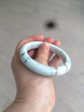 Load image into Gallery viewer, 60.5mm Certified Type A 100% Natural light green/white/brown Jadeite Jade bangle AH81-0428