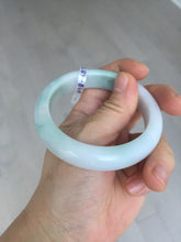 Load image into Gallery viewer, 55.5mm Certified Type A 100% Natural green white Jadeite Jade bangle BQ58-6877