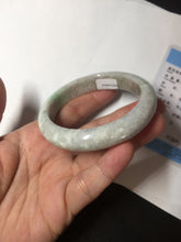 Load image into Gallery viewer, 56.5mm 100% natural type A sunny green/white/purple jadeite jade bangle BM49-8039