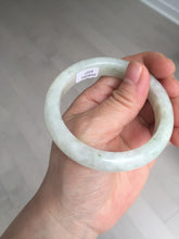 Load image into Gallery viewer, 54.7mm Certified 100% natural Type A fresh sunny green white jadeite jade bangle BN3-6337