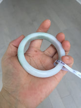 Load image into Gallery viewer, 55.5mm Certified Type A 100% Natural green white Jadeite Jade bangle BQ58-6877