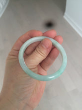 Load image into Gallery viewer, 49mm certified 100% natural Type A light green/white oval jadeite jade bangle BG27-5447