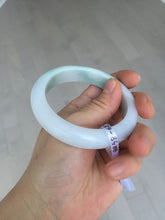 Load image into Gallery viewer, 55.5mm Certified Type A 100% Natural green white Jadeite Jade bangle BQ58-6877