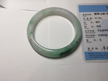 Load image into Gallery viewer, 56.1mm certified 100% natural icy watery light white/sunny green jadeite jade bangle BN71-3879