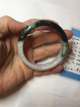 Load image into Gallery viewer, 53.2mm certificated Type A 100% Natural sunny green/brown/purple/black(FU LU SHOU, 福禄寿) Jadeite Jade bangle BG237-3302
