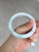 Load image into Gallery viewer, 55.5mm Certified Type A 100% Natural green white Jadeite Jade bangle BQ58-6877