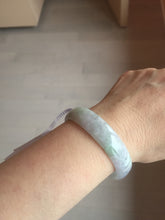 Load image into Gallery viewer, 51.2mm Certified Type A 100% Natural light green purple jadeite jade bangle AA100-9100