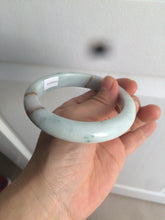Load image into Gallery viewer, 60.5mm Certified Type A 100% Natural light green/white/brown Jadeite Jade bangle AH81-0428