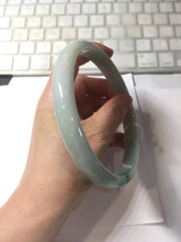 Load image into Gallery viewer, Etsy 已经列 80mm certified Type A 100% Natural sunny green purple yellow(FU LU SHOU 福禄寿) plus size Jadeite Jade bangle BG212-5428