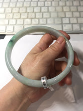 Load image into Gallery viewer, Etsy 已经列 80mm certified Type A 100% Natural sunny green purple yellow(FU LU SHOU 福禄寿) plus size Jadeite Jade bangle BG212-5428