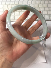 Load image into Gallery viewer, Etsy 已经列 80mm certified Type A 100% Natural sunny green purple yellow(FU LU SHOU 福禄寿) plus size Jadeite Jade bangle BG212-5428