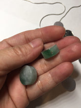 Load image into Gallery viewer, 100% Natural type A icy watery light green/purple/gary Jadeite Jade round cake pendant group F151
