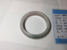 Load image into Gallery viewer, 52.8mm Certified Type A 100% Natural dark green/white/purple Jadeite Jade bangle BL83-4052