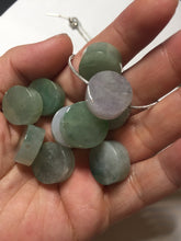Load image into Gallery viewer, 100% Natural type A icy watery light green/purple/gary Jadeite Jade round cake pendant group F151