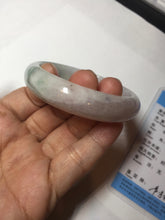 Load image into Gallery viewer, 52.8mm Certified Type A 100% Natural dark green/white/purple Jadeite Jade bangle BL83-4052
