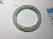 Load image into Gallery viewer, 56.1mm certified 100% natural icy watery light white/sunny green jadeite jade bangle BN71-3879