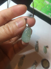 Load image into Gallery viewer, 100% Natural type A icy oily dark green Jadeite Jade seashell (福贝) pendant F146