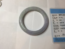 Load image into Gallery viewer, 54mm Certified Type A 100% Natural light green purple Jadeite Jade bangle PC98-9150