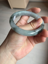 Load image into Gallery viewer, 56.9mm 100% natural Type A dark green Chinese painting (水墨) jadeite jade bangle AH94-4484