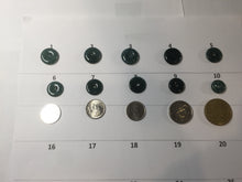 Load image into Gallery viewer, 12-18mm Type A 100% Natural blue light green dark green gray Guatemala Jadeite Jade Safety Guardian Button donuts Pendant group BS142