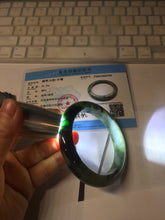 Load image into Gallery viewer, 58.7mm Certified 100% natural Type A dark green/sunny green/black/red/brown jadeite bangle PD81-9784