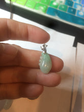 Load image into Gallery viewer, 100% Natural type A icy oily dark green Jadeite Jade seashell (福贝) pendant F146