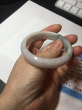 Load image into Gallery viewer, 52.8mm Certified Type A 100% Natural dark green/white/purple Jadeite Jade bangle BL83-4052