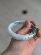 Load image into Gallery viewer, 58mm Certified Type A 100% Natural light green/purple/white/brown Jadeite Jade bangle AH80-0458