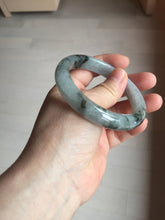 Load image into Gallery viewer, 56.9mm 100% natural Type A dark green Chinese painting (水墨) jadeite jade bangle AH94-4484