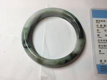 Load image into Gallery viewer, 60mm certificated Type A 100% Natural dark green/brown/black Jadeite Jade bangle BG239-3286