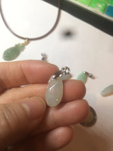 Load image into Gallery viewer, 100% Natural type A icy oily dark green Jadeite Jade seashell (福贝) pendant F146