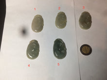 Load image into Gallery viewer, 100% Natural type A dark green/light green/gray jadeite Jade RuYi(如意) pendant BF75