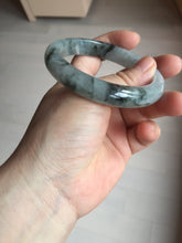 Load image into Gallery viewer, 56.9mm 100% natural Type A dark green Chinese painting (水墨) jadeite jade bangle AH94-4484