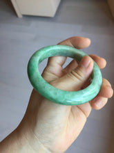 Load image into Gallery viewer, 54.8mm Certified Type A 100% Natural sunny green gray Jadeite Jade bangle PA120-9887