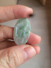 Load image into Gallery viewer, 100% Natural type A light green safe and sound pendant with the carved hieroglyph of "Buddha" jadeite Jade pendant group B99