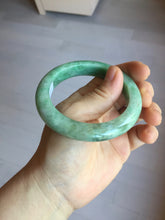 Load image into Gallery viewer, 54.8mm Certified Type A 100% Natural sunny green gray Jadeite Jade bangle PA120-9887