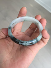 Load image into Gallery viewer, 51.5mm certified Type A 100% Natural icy watery light green sunny green purple oval Jadeite Jade bangle BQ63-5672