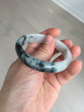 Load image into Gallery viewer, 51.5mm certified Type A 100% Natural icy watery light green sunny green purple oval Jadeite Jade bangle BQ63-5672