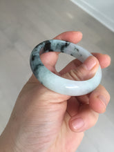 Load image into Gallery viewer, 51.5mm certified Type A 100% Natural icy watery light green sunny green purple oval Jadeite Jade bangle BQ63-5672