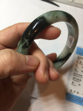 Load image into Gallery viewer, 60mm certificated Type A 100% Natural dark green/brown/black Jadeite Jade bangle BG239-3286