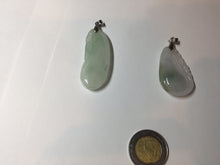 Load image into Gallery viewer, 100% natural type A icy watery light purple green blessed melon(福瓜) Jadeite Jade pendant AX144