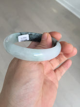 Load image into Gallery viewer, 51.5mm certified Type A 100% Natural icy watery light green sunny green purple oval Jadeite Jade bangle BQ63-5672