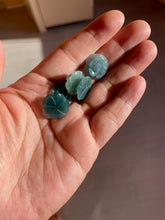 Load image into Gallery viewer, 100% Natural blue gray green Guatemala jadeite Jade flower pendant group BH61