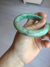 Load image into Gallery viewer, 54.8mm Certified Type A 100% Natural sunny green gray Jadeite Jade bangle PA120-9887