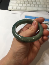 Load image into Gallery viewer, 52.2mm Certified 100% natural Type A oily dark green/black/brown/gray (老油青) jadeite jade bangle PH190-6940