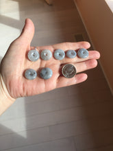 Load image into Gallery viewer, 15-18.4mm 100% natural black white jadeite jade(Wuji, 乌鸡) Safety Guardian Button donuts pendant PA250