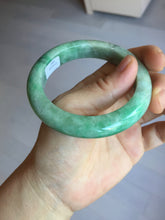 Load image into Gallery viewer, 54.8mm Certified Type A 100% Natural sunny green gray Jadeite Jade bangle PA120-9887